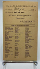 Vtg c.1930's-1940's M.S. Young & Hardware Co. Advertisement Postcard picture