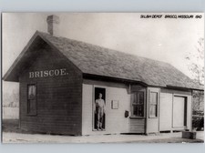 c1970 StL&H Train Depot Briscoe Missouri MO Lincoln County RPPC Real Photo picture