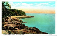 Rockland ME Along the Waterfront Postcard unused (20735) picture