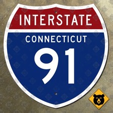Connecticut Interstate 91 highway route marker road sign Hartford 18x18 picture