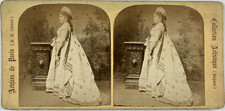 Vintage Theatre Scenes Stereo Card, Actresses de Paris, A.P. Publisher Print picture