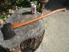 Vintage TRUE TEMPER KELLY PERFECT Axe Reinforced Cheeks Original Hardwood Handle picture