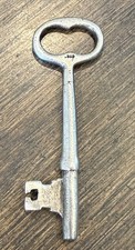 Sterling Silver Vintage Heart Skeleton Key – Antique Gift Stamped 925 Y2K Rare picture
