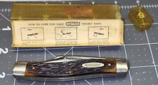CRAFTSMAN Knife Made In USA 9470 3 Blade Stockman Jigged Delrin Handles NOS picture