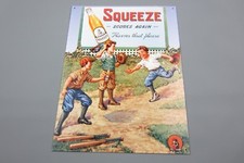 SQUEEZE SCORES AGAIN 1994 Metal Tin Sign 15.5