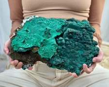 Massive Congo Malachite Specimen 8.4 LB | Botryoidal & Silky Green Mineral Slab picture