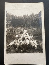 Antique 1931 Pre WW2 Bulgarian Soldiers Photo Uniform Forestry Tree Planting picture