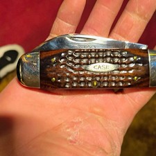 Case XX 6250ssunfish 2-blade slipjoint pocketknife wood/SS clip & pen 1978 picture
