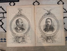 1880 Garfield & Arthur Portra, Nast, Last Night in Gray — Harpers Weekly June 26 picture