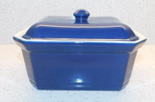 VTG Emile Henry Small Rectangular Casserole Terrine Baking Dish 58-96 Blue picture
