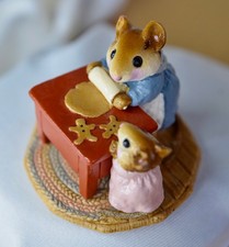 Vintage WEE FOREST FOLK Mice Mouse M-115 Mom & Ginger Baker WP 1984 picture