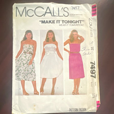 McCall’s 7497 Vintage Original Sewing Pattern Women’s Petite Dress Sportswear picture