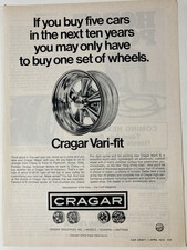 1973 Cragar S/S Vari Fit Mag Rims Wheels Print Ad Manufacture Of The Year picture