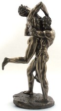 Hercules And Antaeus Sculpted & Handcrafted Cold Cast Bronze Finish picture