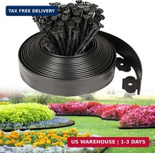 2 Inch Tall 33 FT Garden Edging Kit with 45pcs Spikes, Plastic Edging for picture