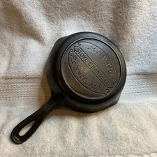 Vtg Martin Stove And Range Alabama No 3 Cast Iron Skillet 6” Hamburger Logo  picture