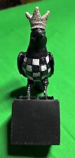 Mackenzie-Childs Napkin Ring Black Crow with Silver Crown picture