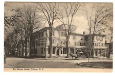  Oxford NY St James Hotel Vintage Photo Postcard Chenango County Electric Pole  picture