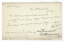 PHYSICIAN David Hosack SIGNED Medical Receipt, Alexander Hamilton Dr. / JSA COA picture