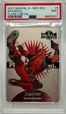 2021 Marvel Metal Universe X-Men Deadpool Planet Metal #6 PSA 9 MINT picture