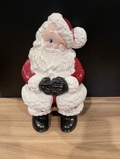 Vintage Atlantic Mold Ceramic Winking Santa Hand Painted picture