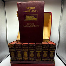 RARE 1911 Complete Practical Railroading 8 Volume Set Original Color Charts picture
