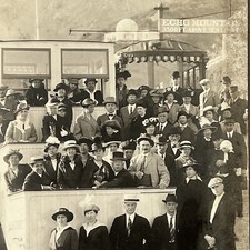 Antique Cabinet Card Photograph MT Lowe Line Railroad Los Angeles Pasadina CA picture
