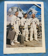 Vintage 1968 1969 NASA Apollo 7-11 Lithograph Print Set No 2 Original 11x14 GPO picture