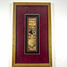 1876 Centennial Stevengraph Silk Bookmark George Washington Philadelphia Framed picture