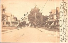 RPPC Ashland Ohio Street Scene on Cottage Street 1906 Business District picture