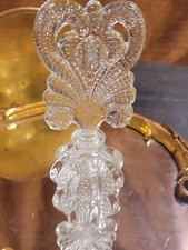Elegant Czech Cut Glass Perfume Bottle Vintage 6