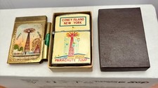 Vintage Coney Island Parachute Ride Lighter NIB and a Small Note Pad Ex cond. picture