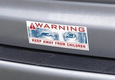 WARNING Keep Away From Children - Anti Trump, Epstein, GOP Vinyl Bumper Sticker picture