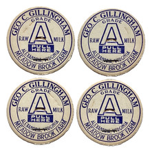 LOT of 4  MEADOW BROOK FARM  MILK  ALEXANDRIA  VIRGINIA  VA  MILK BOTTLE CAPS picture
