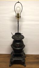 Antique Grey Casting Co MT JOY .PA Cast Iron Pot Belly Stove Kettle Lamp 75-3 picture