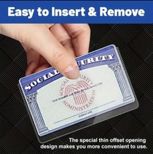 2x Social Security Card Protector Sleeve/New Medicare Card Protector Sleeve picture