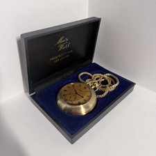 Vintage Royal Pocket Watch Style Gas Lighter w/ Chain & Original “Mom’s Watch” B picture