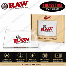 RAW Star Glass Rolling Tray 6 x 4 Mini Limited Edition Heat Resistant Clear picture