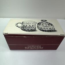 VTG Gorham Sugar And Creamer Set Althea Pattern Full Lead Crystal picture