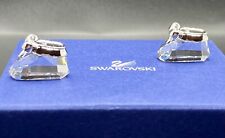 Swarovski Crystal Rhodium Baby Booties 626863. Brand New In Box With COA picture