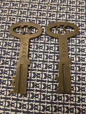 Pair of Two Vintage jail keys Southern Steel company (San Antonio TX) picture