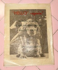 Vntage 1950s Merry Christmas Card Puppy Cocker Dog Overlay Anderson Equip Pickle picture