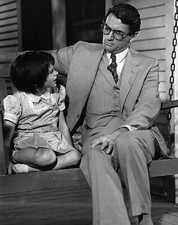 Gregory Peck And Mary Badham Black And White 8x10 Picture Celebrity Print picture