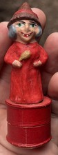 Vintage Halloween Candy Container 4” Miniature Halloween Witch Candy Container picture