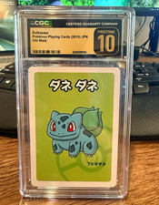 CGC Pristine 10 Bulbasaur Pokémon Playing Cards 2019 JPN Old Maid Japanese picture