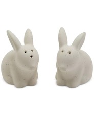 Haven Easter Bunny Salt & Pepper Shaker Set - Natural with Black Speckles picture