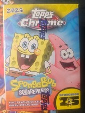 2025 Topps Chrome SpongeBob 25th Anniversary Value Box Blaster Factory Sealed picture