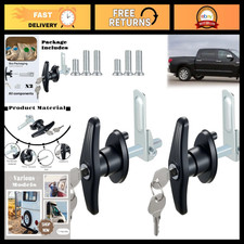 2PCS Keyed Alike T-Handle Locks for Truck Caps & Camper Shells - Secure Accessor picture
