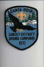 1971 Sunset District Spring Camporee Santa Rosa patch (No Loop) picture