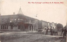 J60/ Marlette Michigan Postcard c1910 The New Exchange Store Maine St 65 picture
